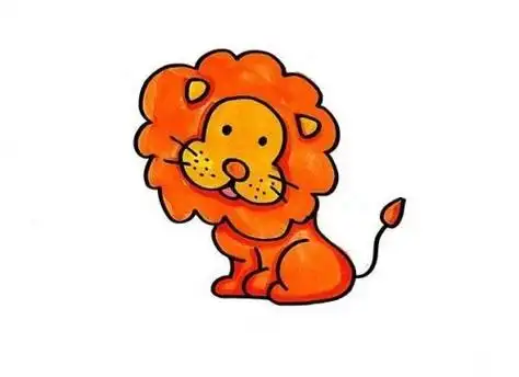 彩色狮子简笔画怎么画