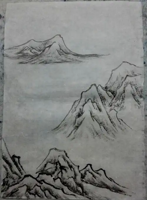 一起画个简单的小青绿山水