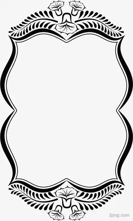 花卉边框png素材透明免抠图片-动植人物