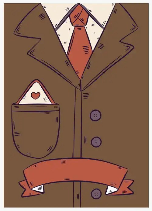 卡通手绘父亲节衣物抽象海报背景素材