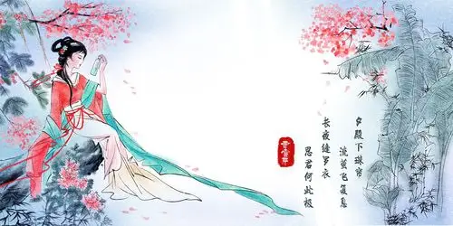 【古风插画】#黛玉#作者:肆野 站酷