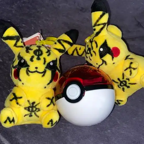 「red ice」pinkheart cat原创恶搞手绘暗黑皮卡丘挂件