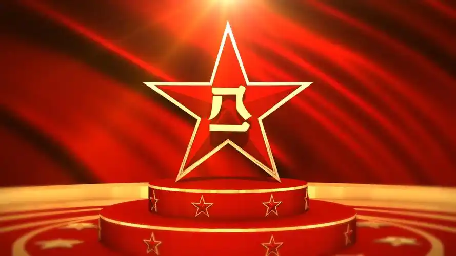 八一军徽背景无缝循环02