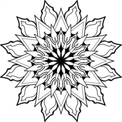 27张黑白曼陀罗纹身手稿素材图案