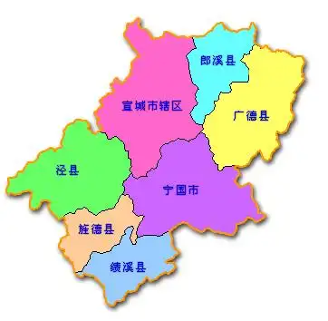 宣城市地图 宣城市行政区划地图 宣城市辖区地图 宣城市街道地图 宣