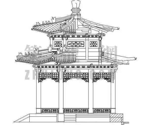 [分享]中式八角景观亭资料下载