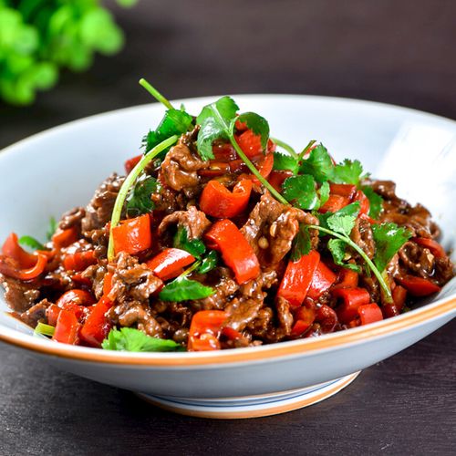 湘上厨小炒黄牛肉225g腌制切片酒店饭店半成品方便食材湘菜私房菜