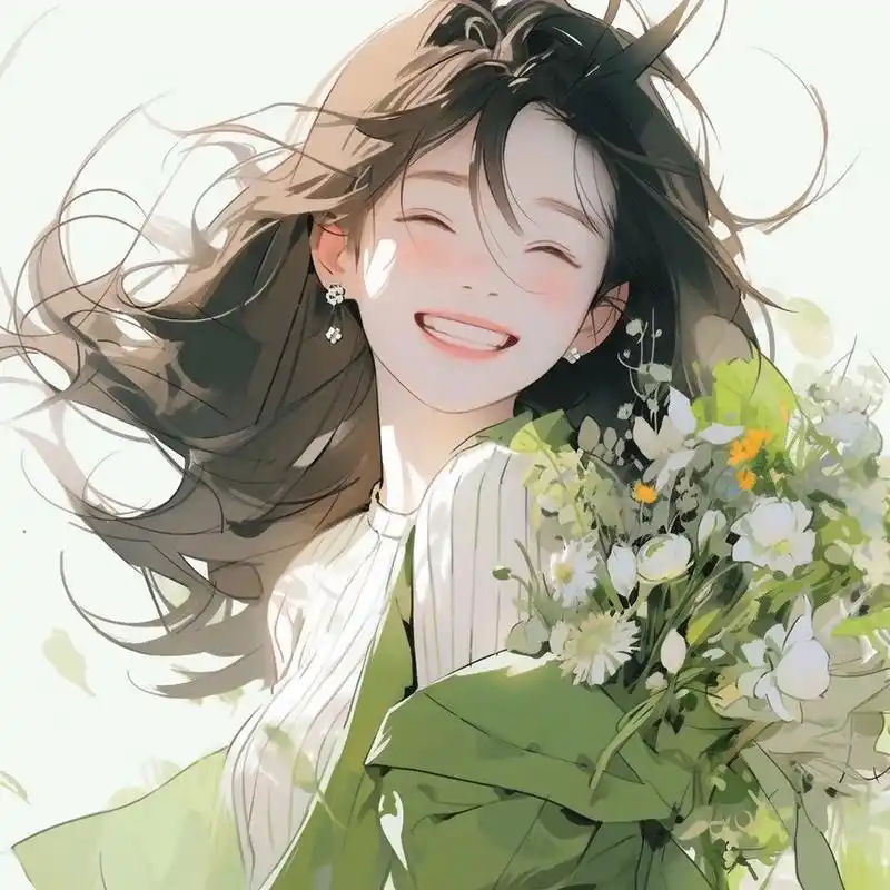 夏日清凉女生偷笑[心]甜美治愈#治愈# #头像# #夏天