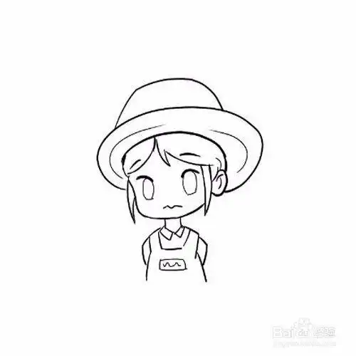 简笔画手游第五人格之求生者园丁的画法