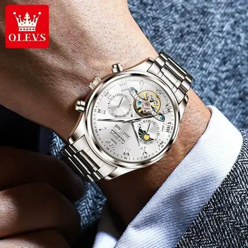 手表男款瑞士正品牌全自动机械表男士镂空礼物送男友防水名表十大