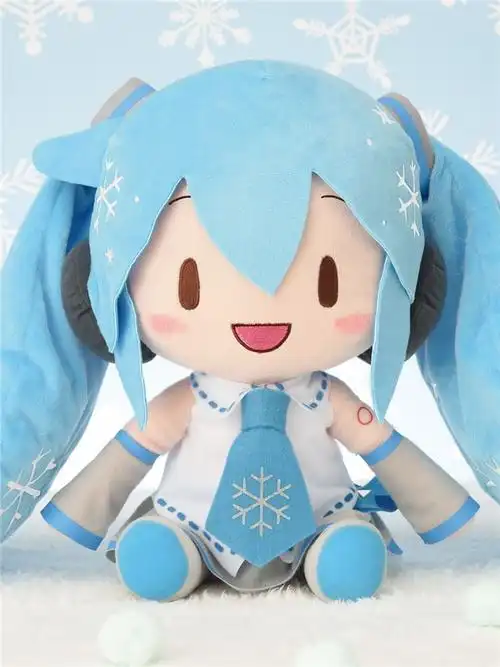升级款初音未来fufu世嘉世嘉sega初音fufu毛绒雪未来圣诞蝴蝶结白无垢