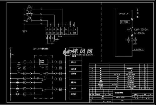 某综合楼低压配电柜一二次原理图