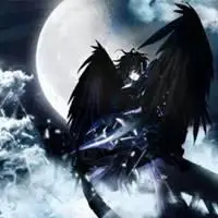 微信头像男生动漫黑白的翅膀【点击鼠标右键下载】