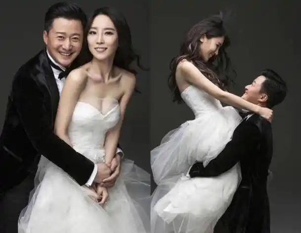 为了让婚礼有仪式感,吴京这位"宇宙直男"也和谢楠拍摄了一组婚纱照.