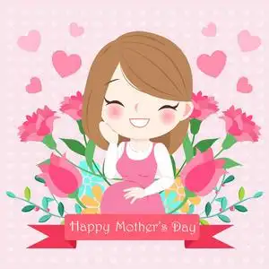 卡通母亲节快乐照片
