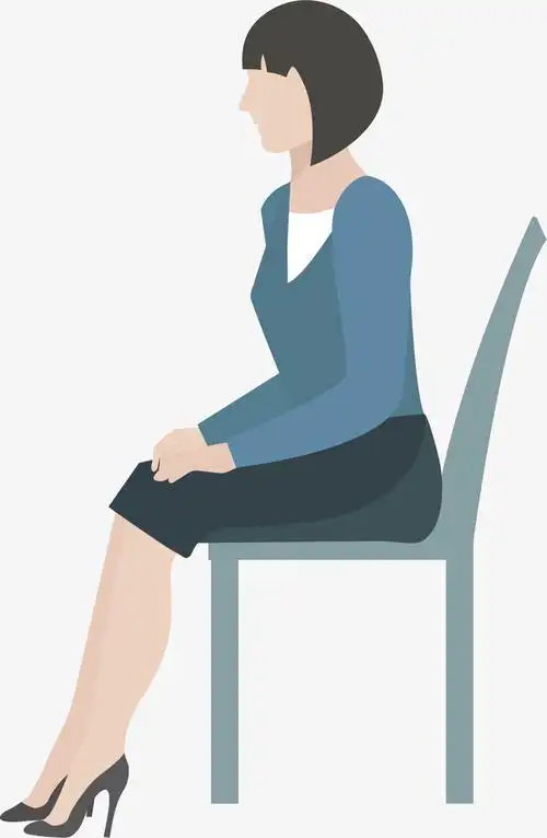 矢量图水彩坐着的女士