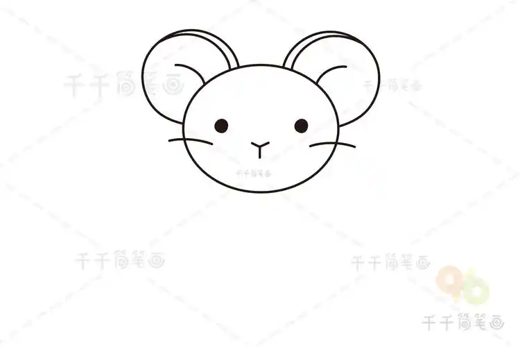 可爱的老鼠简笔画步骤图解