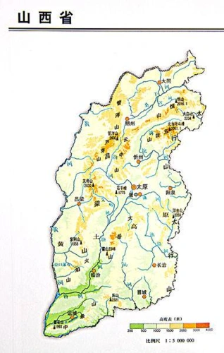 山西地形简图