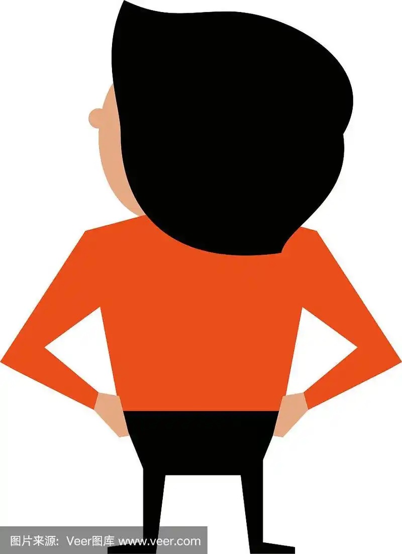 人卡通背面图标形象