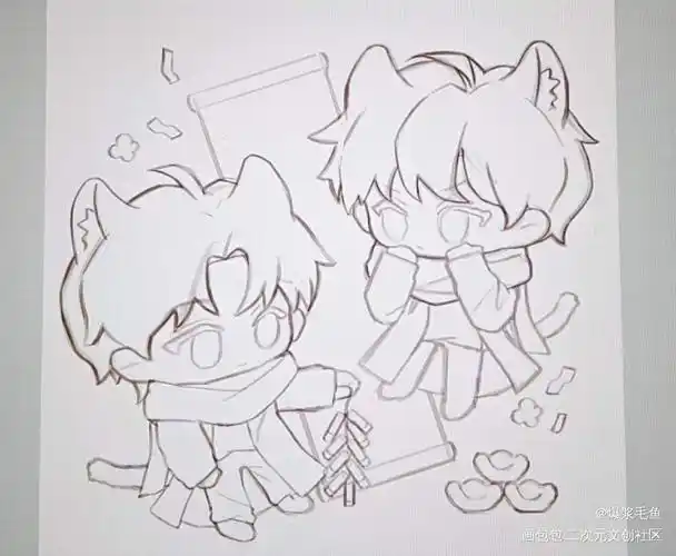 放个新年稿预告_某某绘画作品