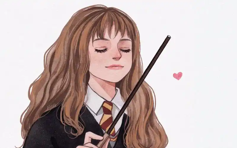 水彩手绘赫敏小仙女