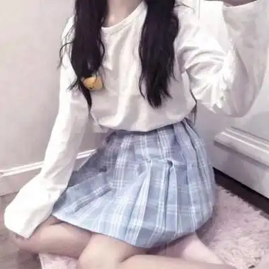 超可爱甜美的jk部位女头合集 不露脸百褶裙校园风少女感头像女_女生