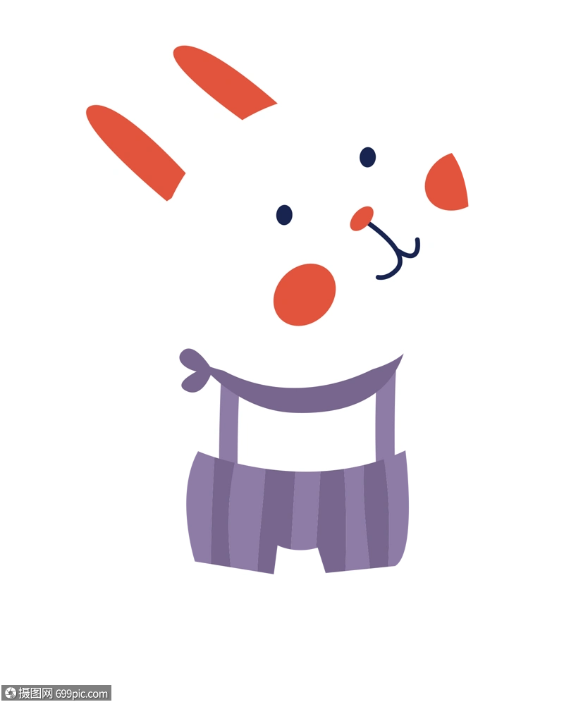 中秋节兔子节日儿童画