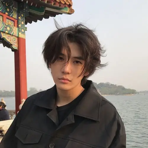 假发男短发中分刘海卷发韩版帅气逼真网红抖音同款男士整顶假发套