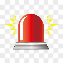 卡通手绘发声的报警器矢量元素