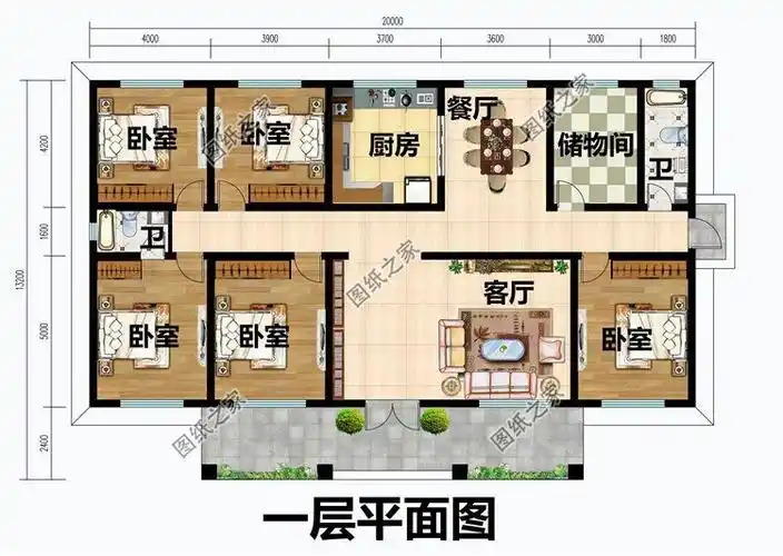 农村一层5开间欧式平房小洋楼,生活舒心,宁静放心