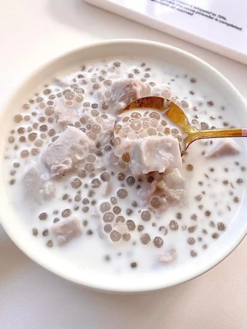 香芋椰汁西米露!真的巨巨巨好吃! 芋头软糯香甜!西米q弹爽滑!