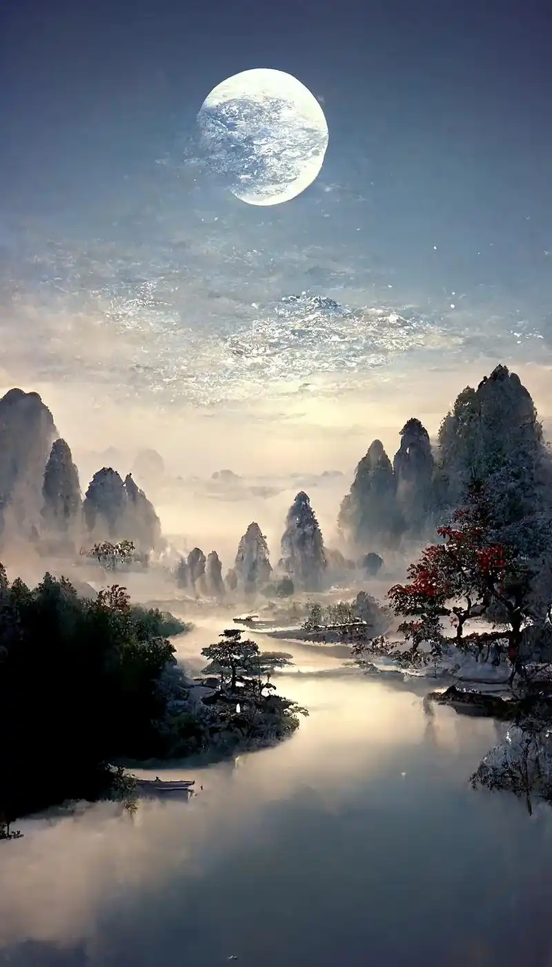 用你现有文化描述此景#国风古韵 #唯美意境 #人间仙境美如画 - 抖音