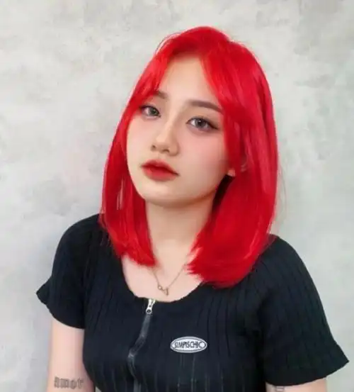 什么红色染发好看 高级显白红色发色推荐_染发发型 - 美发站