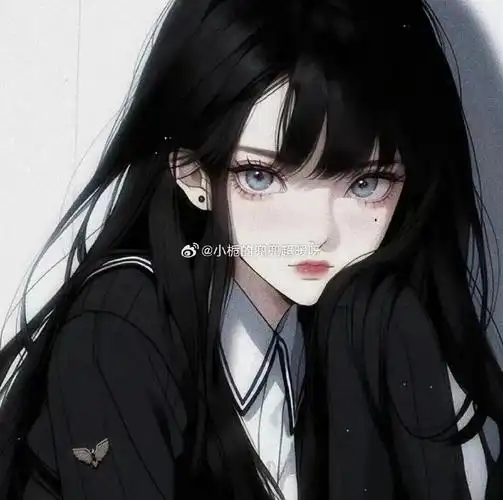 动漫头像##动漫女头##暗黑系#  01李莎旻子在屋顶上的女孩里说过:"