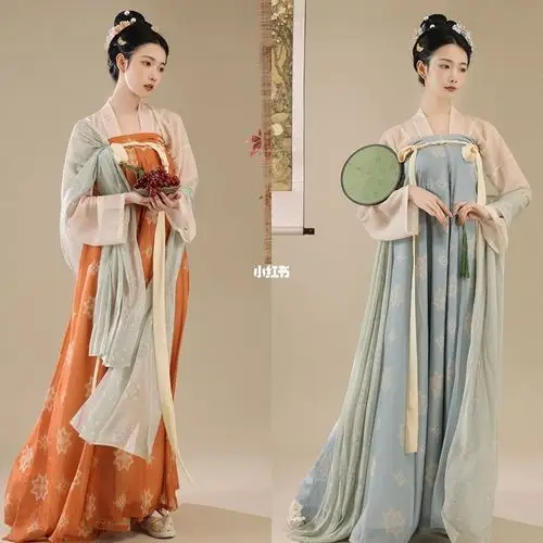 最近很火的唐制齐胸复原款汉服两百内大白菜