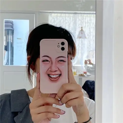 自拍挡脸搞怪人脸表情适用于苹果11手机壳摄像头全包x/xr超火8plus