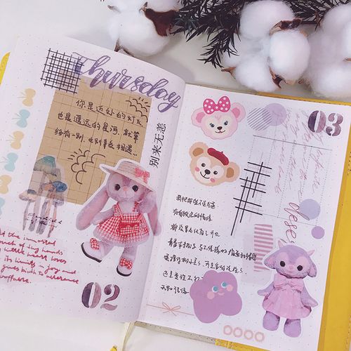 星黛迪士尼行李箱滴胶机壳手机文具盒动画素材手帐贴纸