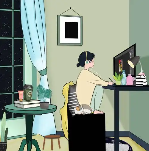 独处—— 一个人的状态|插画|创作习作|唯瞄 - 原创作品 - 站酷