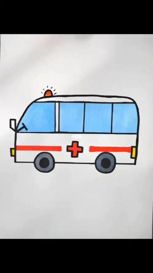 教你简单画救护车01你学会了吗画画创意简笔画简笔画