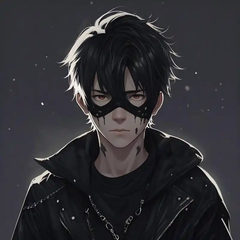 91 黑暗系冷酷男生面具头像 94