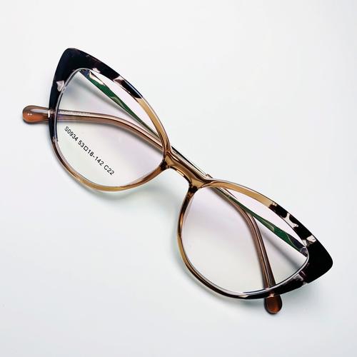 猫眼眼镜框女素颜神器网红拍照防蓝光防辐射变色镜片可配近视度数