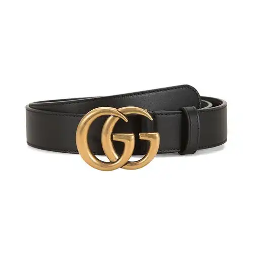 gucci古驰gucci腰带男士双g扣头牛皮皮带腰带95视频