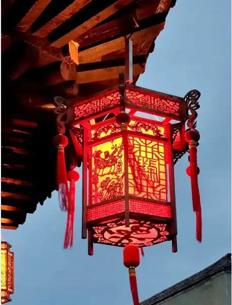 印光故里陕西合阳崔会斌和他的古会阁仿古灯笼