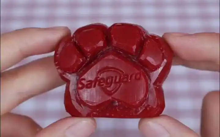 舒肤佳红石榴香皂雕刻软萌小爪爪,快来跟我学一学%%香皂雕刻