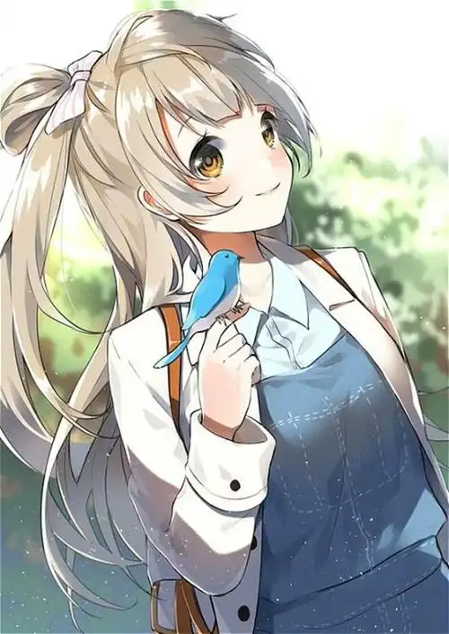 高清 插画 简洁 黑长直 女生 呆萌 唯美 可爱 萌萌哒 小清新 动漫美图