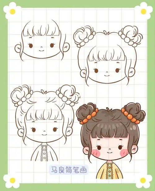 头像  #画画  #绘画  #简笔画  #简笔画教程  #插画头像  #卡通头