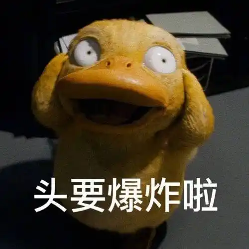 头要爆炸啦鸭鸭表情包头要爆炸表情