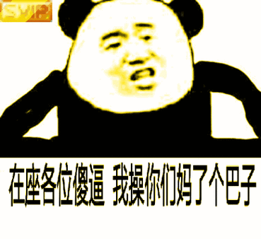 熊猫在座各位傻逼我操你们妈个巴子gif动图_动态图_表情包下载_soogif
