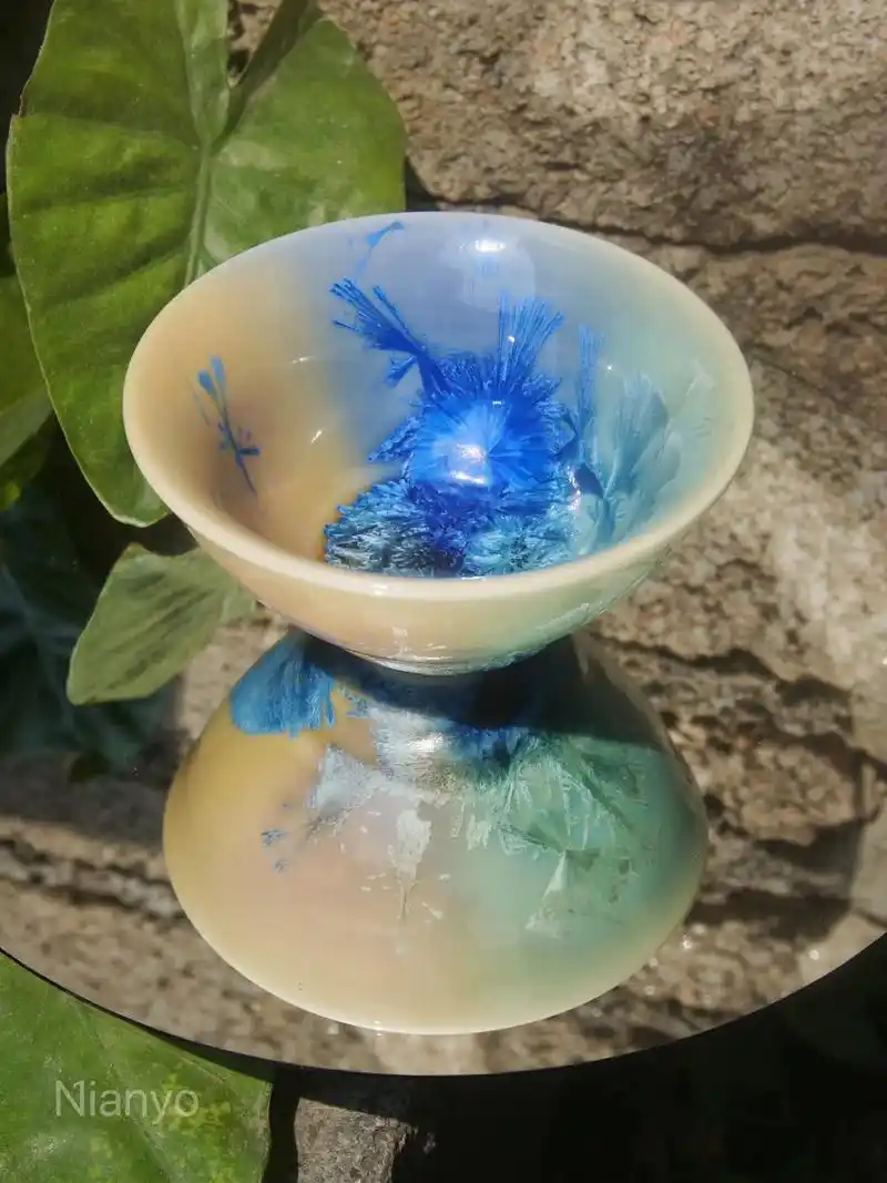 古瓷看青花,今瓷看冰花761578  97冰晶瓷是火与釉同心合力的