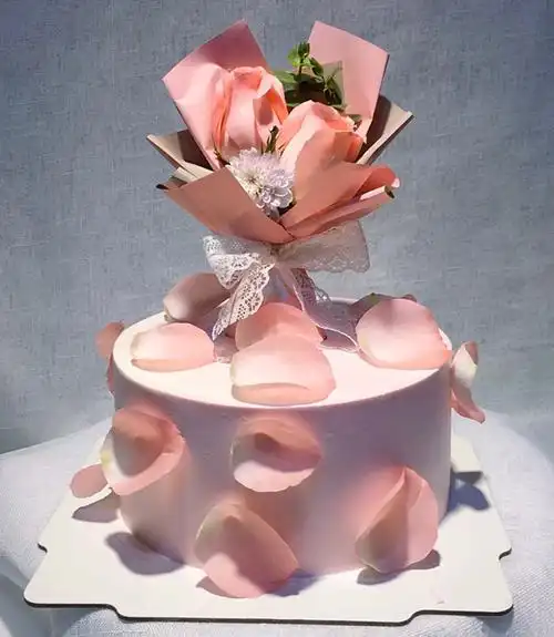 成都情人情人节节日纪念女神少女鲜花水果生日蛋糕新鲜蛋糕